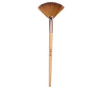 CALA. Pinceau de maquillage Cala Natural Bamboo Fan Brush, pinceau d'éventail pour illuminateurs, nettoyage des restes des ombres à paupières, manche ergonomique en bambou.