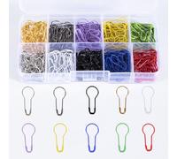 300 Pièces Épingles Ampoules, Pins Sécurité Calabash, Épingles Poires 10 Couleurs, Épingles Marqueurs Tricot Gourdes Métal, Pinces de Sécurité pour Marqueur de Point à Tricoter