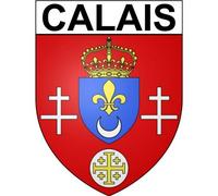 Calais 62 ville Stickers blason autocollant adhésif - Taille : 4 cm