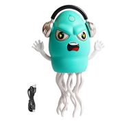Calamar Dansant,Calamar Evitant Les Obstacles Rampant - Poulpe Rechargeable avec Lumières et Musique pour Temps sur Le Ventre Anniversaire Noël Filles Garçons Jeu de Berceau