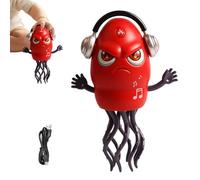 Calamar Dansant,Capteur Automatique d'obstacles | Poulpe Rechargeable avec Lumières et Musique pour Temps sur Le Ventre Anniversaire Noël Filles Garçons Jeu de Berceau