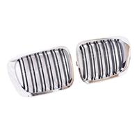 Calandre À Rein Simple Avec Cadre Chromé Pour Série 3 E46 Coupé 1999-2003 Avant Le Restylage Calandres de voiture(Double chrome noir)