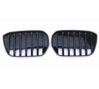 Calandre Avant 2 Pièces Grilles Course Calandre Avant Pour BMW IX3 2022 Noir Voiture Pare-chocs Supérieur Maille Évent Radiateur Couverture Grille