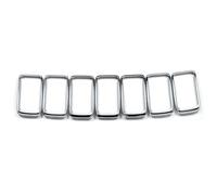 Calandre Avant 7 Pièces/ensemble Pour Jeep Pour Grand Pour Cherokee Calandre Insérer 2014 2015 2016 Garniture Anneau Cadre Noir Gris Chrome Grille De Pare-Choc(Chrome)
