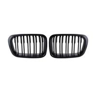 Calandre Avant À Double Lamelles Grille D'admission Pare-chocs Avant Pour BMW Série 3 E46 Berline Quatre Portes 320i 323i 325i 328i 330i 51138208489 51138208490 1998-2001(Style 2 Matte)