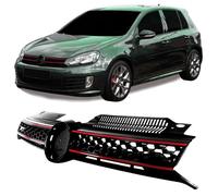Calandre avant ABS VW Golf 6 de 2008 a 2012 Noir - Rouge, sans embleme-41177531