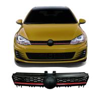 Calandre avant ABS VW Golf 7 de 2012 a 2017 Noir - Rouge, sans embleme