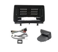 Calandre avant Adaptateur De Façade D'autoradio Noir 9 Pouces Avec Boîtier Canbus, Kit De Panneau ABS Argenté Pour Tableau De Bord Android, Pour Clio 3 2005-2014