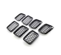 Calandre Avant Calandre Avant Chromée en Maille pour Jeep pour Grand pour Cherokee 2017-2020 68317863AA, Accessoires Voiture(Le Noir)