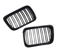 Calandre Avant Calandre De Capot Sport Noir Brillant ABS, Double Ligne À 2 Lattes, Pour BMW Série 3 E36 Pour M3 318I 323I 328I Série 3 1997 1998 1999 Frontgrill-Mesh
