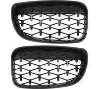 Calandre Avant De Capot Avant No.51137166439/51137166440 pour BMW Série 1 E87 2008-2011 Calandre De Pare-Chocs Avant Grill Diamond pour Star Noir 1 Paire