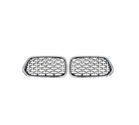 calandre avant de voiture Calandre Avant Style Meteor En Plastique ABS À Motif Diamant Pour BMW X2 F39 2018 2019 2020 2021 grille four(Argent)