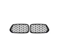 calandre avant de voiture Calandre Avant Style Meteor En Plastique ABS À Motif Diamant Pour BMW X2 F39 2018 2019 2020 2021 grille four(Le noir)