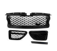 Calandre Avant Double Grille Pare-chocs Avant En Nid D'abeille Pour Range Pour Rover Sport D'aération Latérale Kit Carrosserie Noir Brillant Assemblage Calandre Calandre Double Barre Avant