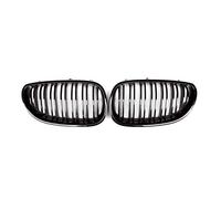 Calandre Avant,Grille de Calandre Avant gauche et droite Kidney Grille double ligne inférieure Pare-chocs Covers Grill Utilisation adaptée pour BMW E60 E61 5Series M Sport Noir