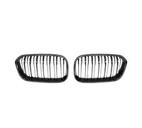 Calandre Avant modifiée de Course pour BMW Série 1 F20 F21 (2015-2017) Style Sport avec Lignes en Forme de Haricot et Finition Noir Brillant (Double Ligne en Carbone).