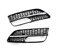 Calandre Avant Nid D'abeille Maille Style Voiture Avant Antibrouillard Lampe Couverture Gril Pare-chocs Grille Pour A3 Hayon 2013-2016(Chrome Sliver)