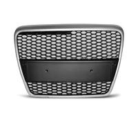 Calandre Avant pour Audi A6 C6 Look Sport de 04/2004 a 2008 Argent et noir-27318039