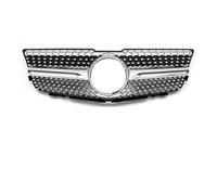 Calandre Avant pour Benz pour Classe GLK pour X204 2008-12 GLK280 GLK300 GLK350 Grille Pare-Chocs Avant Noire Brillante Grilles Supérieures Style Diamants(Diamond-Silver)