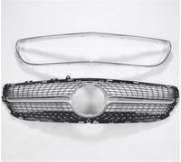 Calandre Avant Pour Benz Pour W218 Classe CLS CLS260 CLS300 CLS320 CLS350 CLS400 2015 - 2018 Maille Capot Pare-chocs Supérieur Avec Cadre Gril Grille de Devant(Argent)