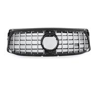 Calandre Avant Pour Benz Pour X247 Classe GLB 2020 - 2022 GLB250 GT R Style Deluxe Noir/argent Pare-choc Supérieur Grille En Maille Grille De Pare Chocs(Silver 2)