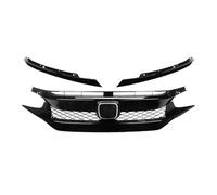 Calandre Avant Pour Civic 10e Génération 2016-2021 Filet Calandre Course Séparateur Grille Voiture Kit Grilles Pare-choc Supérieur Maille Calandres avants et radiateur auto(19-20 Type 1.)