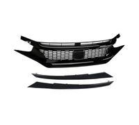 Calandre Avant Pour Civic 10e Génération 2016-2021 Filet Calandre Course Séparateur Grille Voiture Kit Grilles Pare-choc Supérieur Maille Calandres avants et radiateur auto(16-18 Type 2)