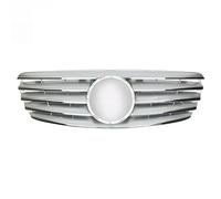 Calandre Avant Pour W211 2002-2006 Style Calandre Mise À Niveau Cinq Lamelles Horizontales ABS Noir Brillant Avant(Argent)