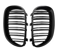 Calandre Avant Pour E60 Pour E61 Pour Série 5 2003-2010 Accessoires Voiture Coupé 1 Paire Calandres À Double Lamelles Noir Brillant À Double Ligne