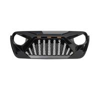 Calandre Avant Pour Jeep Pour Wrangler Jl Pour Gladiator Goliath 2018-2023 Grilles Course Garniture Calandre Pare-chocs Avant Voiture Calandres Principale(Glossy Black)