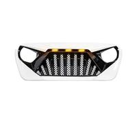Calandre Avant Pour Jeep Pour Wrangler Jl Pour Gladiator Goliath 2018-2023 Grilles Course Garniture Calandre Pare-chocs Avant Voiture Calandres Principale(White Black)