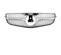 Calandre Avant Pour Mercedes Pour Benz Pour C W204 2008-2014 C180 C200 C250 C300 Pour AMG GT Diamants Style Calandre De Réglage Pare-chocs Avant Grille De Radiateur(Diamonds-Silver)