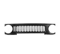 Calandre Avant Pour Suzuki Pour Jimny JB74 JB64 2019 - 2024 Couverture Calandre Centrale Noire ABS Pare-choc Avant Voiture Maille Course Calandres De Radiateur(1 Pc with Light)