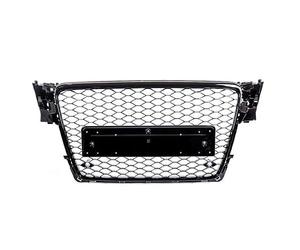 Calandre avant sportive noire brillante compatible avec Audi A4 B8 2007-2011, grille de refroidissement avant, aspect tuning, pièce de rechange