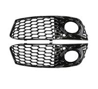 Calandre avant universelle pour voiture A4 B8 2008-2012 pour pare-chocs pour avant brillant feu antibrouillard lampe grille pour cadre de garniture(Noir)