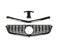 Calandre Avant Voiture Grille De Pare-chocs Avant GT Restylée Pour Mercedes Pour Benz W204 Classe C C63 AMG 2012-2014 MTVTFECEWG(Black)