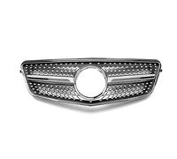 Calandre Avant Voiture pour Benz pour Classe E W212 E250 E300 E350 E500 E550 2010 2011 2012 2013 Berline Calandre Avant Pare-Chocs Supérieur Capot Maille(Argent)