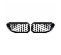 Calandre avec Pour BMW Série 5 G30 G31 G38 2018 2019 2020 Noir Brillant Diamants Style Grilles Course Supérieures Argent Calandre Pare-chocs Avant Avant Grille