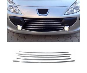 calandre blenden Chromé 5 Barres en acier inoxydable pour Peugeot 307 à partir de 2005