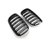 Calandre Calandre À Double Lamelles Avant Style Carbone Accessoires Voiture Noir Brillant pour BMW X5 E70 2007-2013 X6 E71 E72 2008-2014 Calandre Avant(Glossy Black)