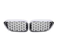 Calandre Calandre avant de course Meteor Diamond Star pour BMW Série 5 G30 G31 G38 520i 530i 540i 2018 2019 Front Grille(Sliver)