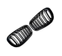 Calandre Compatible Avec BMW Pour X6 F16 2014 2015 2016 2017 2018 2019 Grille Pare Chocs Avant Course Grilles En Forme Reins Automobile À Double Lamelle Noir Brillant