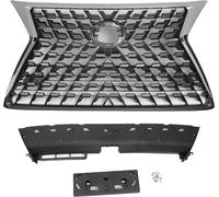 Calandre De Pare-Chocs Avant Capot Grille pour Lexus Gx460 2014-2022 Calandre De Pare-Chocs Avant Restylage pour Lexus Gx460 2021 Noir Chrome Argenté.