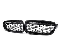 Calandre De Sport De Course À Double Lattes De Calandre De Pare-chocs Avant De Diamant Pour BMW Pour Série 3 F30 F31 F35 2011-2019 Calandre Avant Voiture(Tout noir)