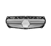 Calandre De Style Pour AMG Noir Brillant Pour Benz Pour Classe CLA W117 C117 X117 2013-2019 Calandre Pare-chocs De Style Diamants Noirs Chromés Calandre Avant Voiture(Silver 1)