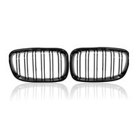calandre de voiture Calandre Pare-chocs Avant À Double Barrettes Style Course Noir Brillant Pour BMW Série 1 F20 F21 2011-2014 grille exposition