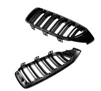calandre de voiture Compatible Avec Pour Série 4 F32 F33 F36 2013 2014 2015 2016 2017 2018 2019 Pour M3 M4 Grille De Calandre Avant À Double Lamelles Grilles Noires Brillantes