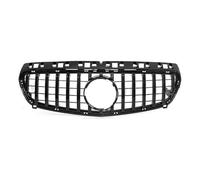 Calandre Double Barre Avant Pour Mercedes Pour Benz W176 Classe A A180 A200 A250 A45 Pour AMG Grille Pare-chocs Avant En Maille Style GTR 2013-2018(Black1)