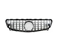 Calandre Double Barre Avant Pour Mercedes Pour Benz W176 Classe A A180 A200 A250 A45 Pour AMG Grille Pare-chocs Avant En Maille Style GTR 2013-2018(Silver4)