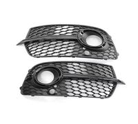 Calandre Double Barre Avant Pour Q5 Sport 2013-2017 Grille En Nid D'abeille 8R0807681S 8R0807682N Protection Inférieure Du Feu Antibrouillard Avant(Noir brillant)